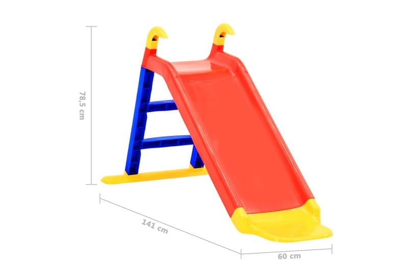Rutschkana för barn 141 cm PP - Flerfärgad - Rutschbana - Lekplats & lekplatsutrustning