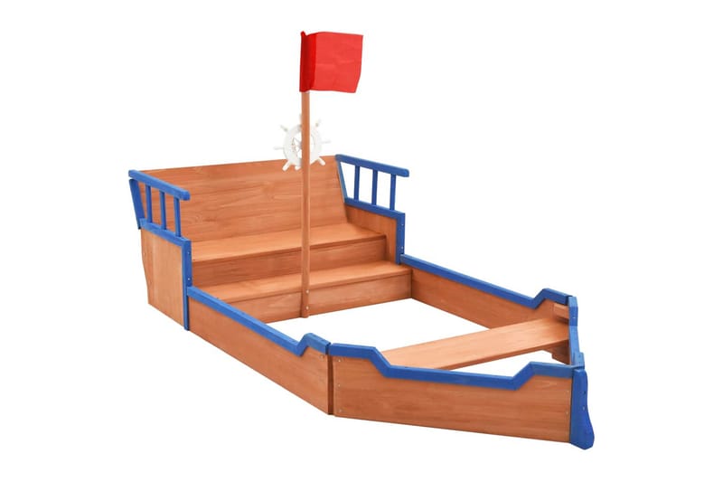 Sandlåda piratskepp furu 190x94,5x101 cm - Flerfärgad - Sport & fritid - Lek & sport - Lekplats & lekplatsutrustning