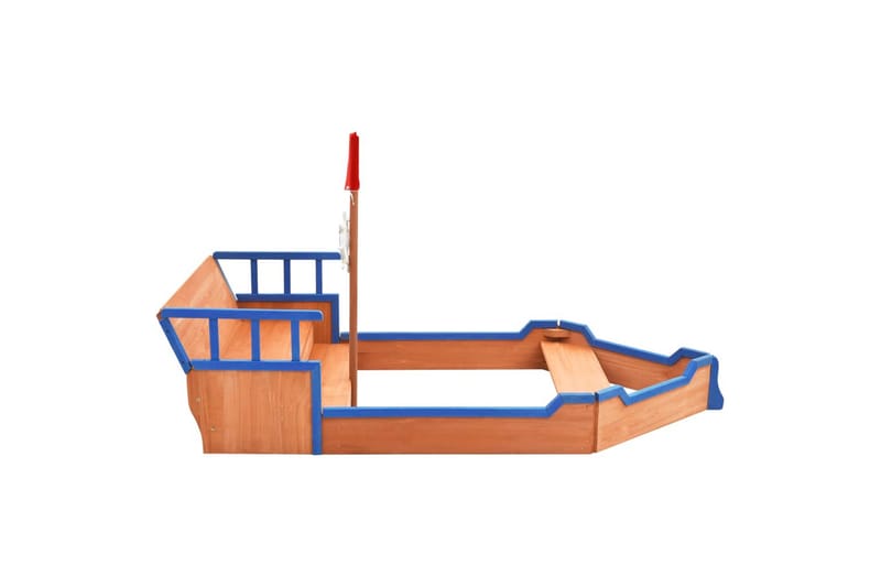 Sandlåda piratskepp furu 190x94,5x101 cm - Flerfärgad - Lekplats & lekplatsutrustning - Sandlåda