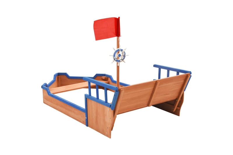 Sandlåda piratskepp furu 190x94,5x101 cm - Flerfärgad - Sport & fritid - Lek & sport - Lekplats & lekplatsutrustning