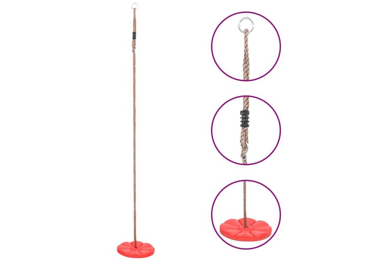 Tallriksgunga 200 cm röd - Röd - Sport & fritid - Lek & sport - Lekplats & lekplatsutrustning