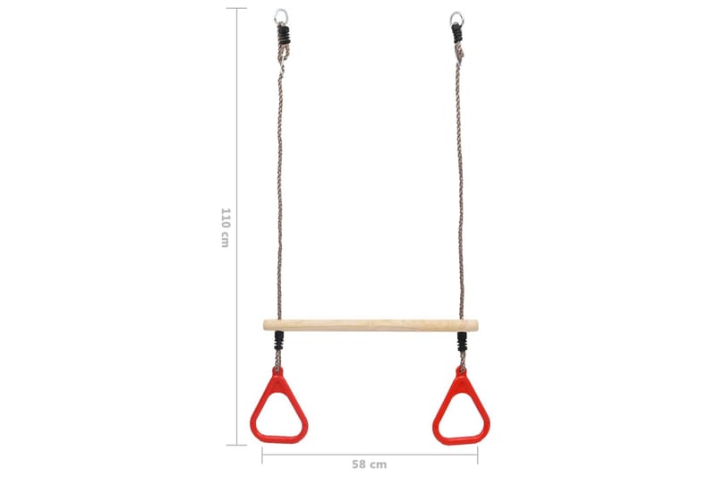 Trapetsgunga med gymnastikringar - Flerfärgad - Sport & fritid - Lek & sport - Lekplats & lekplatsutrustning