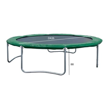 Studsmatta med skyddskant 426 cm - grön kantskydd, svart hoppmatta - Sport & fritid - Lek & sport - Lekredskap & utelek