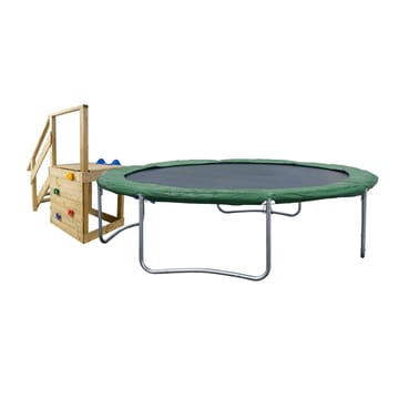 Studsmatta med skyddskant 426 cm - grön kantskydd, svart hoppmatta - Sport & fritid - Lek & sport - Lekredskap & utelek