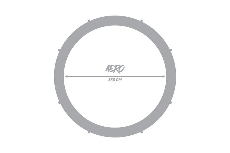 React Aero Studsmatta med Skyddsnät 3,66 m - Svart - Sport & fritid - Lek & sport - Lekredskap & utelek