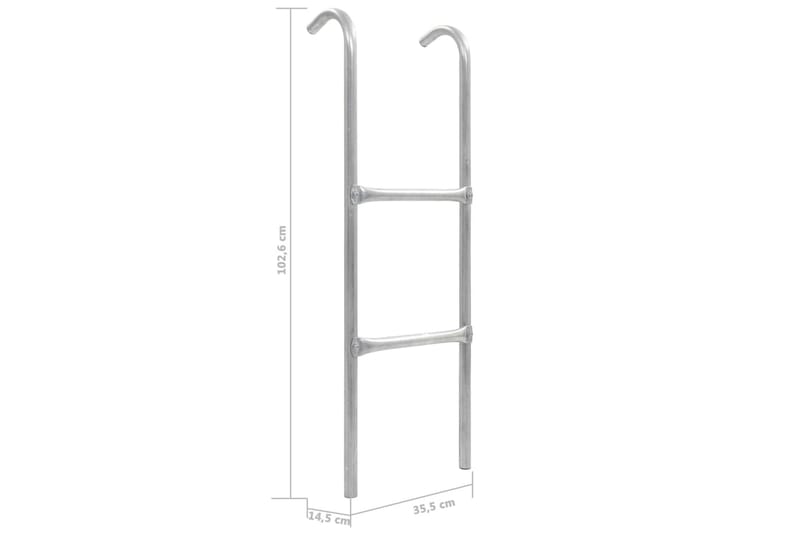 Stege till studsmatta 2 steg stål silver 102,6 cm - Silver - Sport & fritid - Lek & sport - Lekredskap & utelek