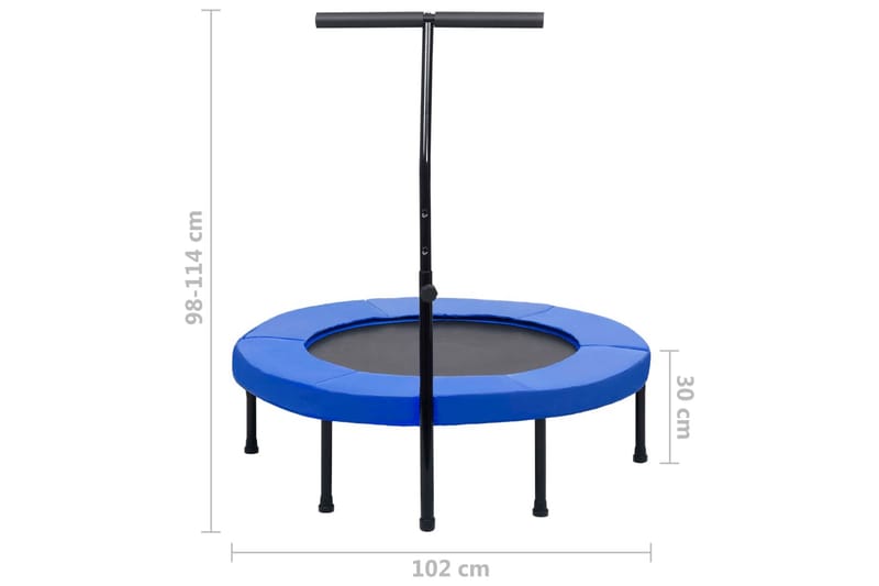 Studsmatta med handtag och säkerhetsskydd 102 cm - Blå - Sport & fritid - Lek & sport - Lekredskap & utelek
