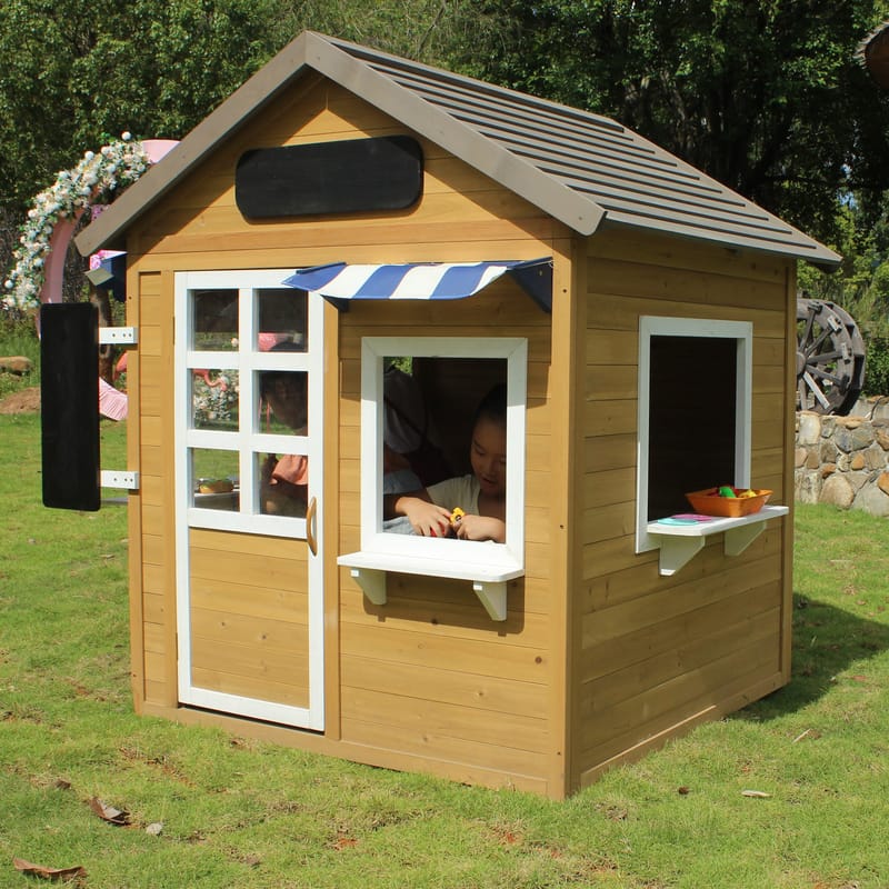 Lekstuga i trä 1,5m² med kök/café | Komplett byggsats - Sport & fritid - Lek & sport - Lekstuga