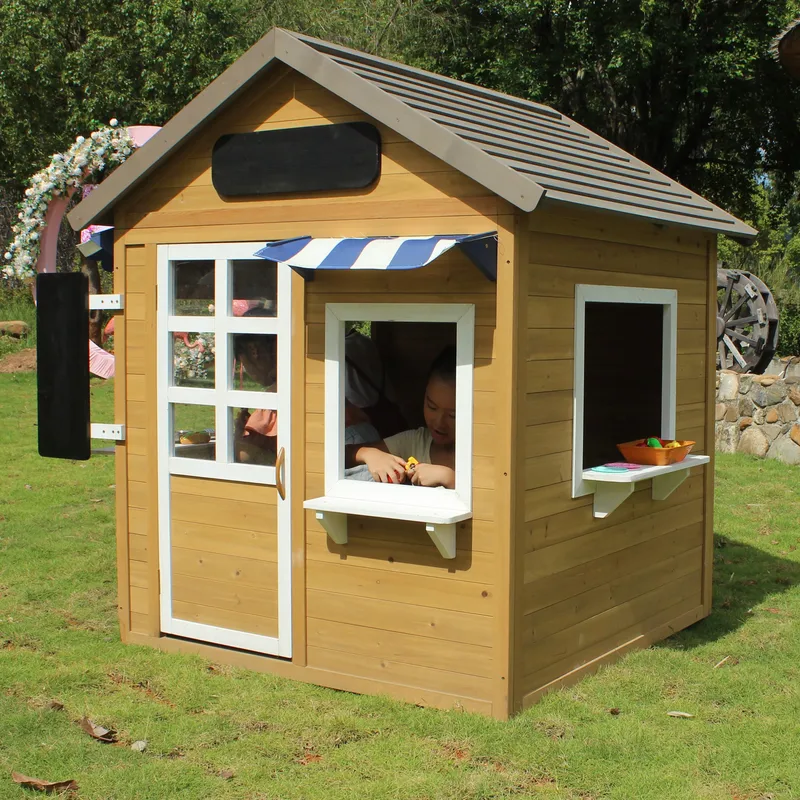 Lekstuga i trä 1,5m² med kök/café | Komplett byggsats - Sport & fritid - Lek & sport - Lekstuga