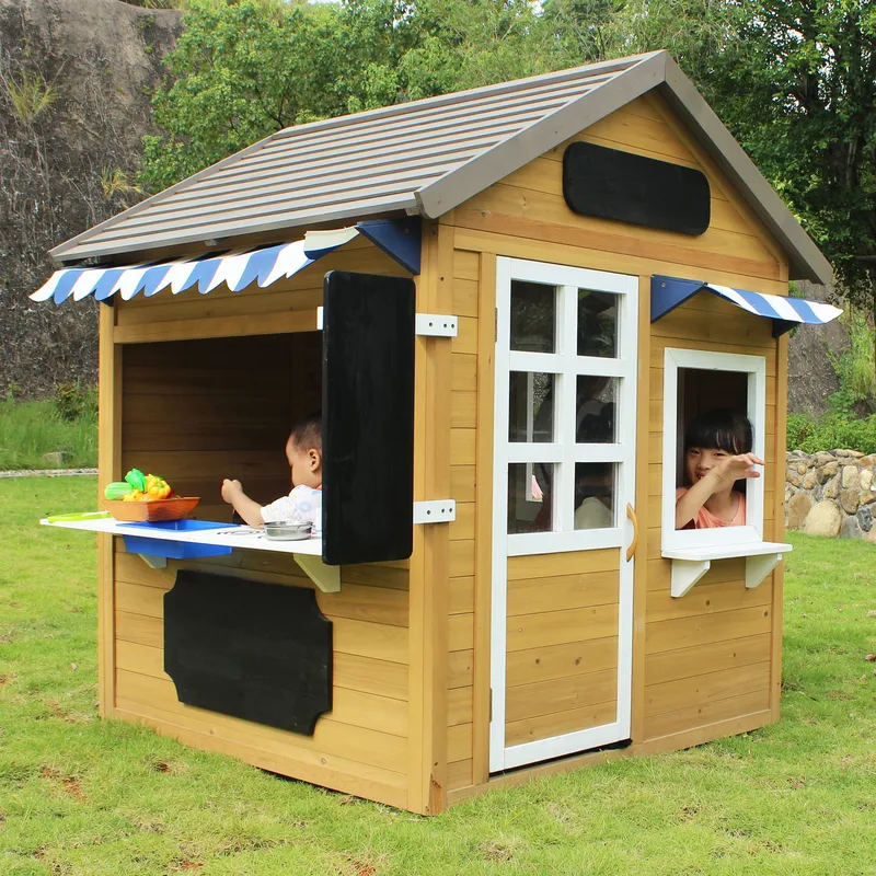 Lekstuga i trä 1,5m² med kök/café | Komplett byggsats - Sport & fritid - Lek & sport - Lekstuga