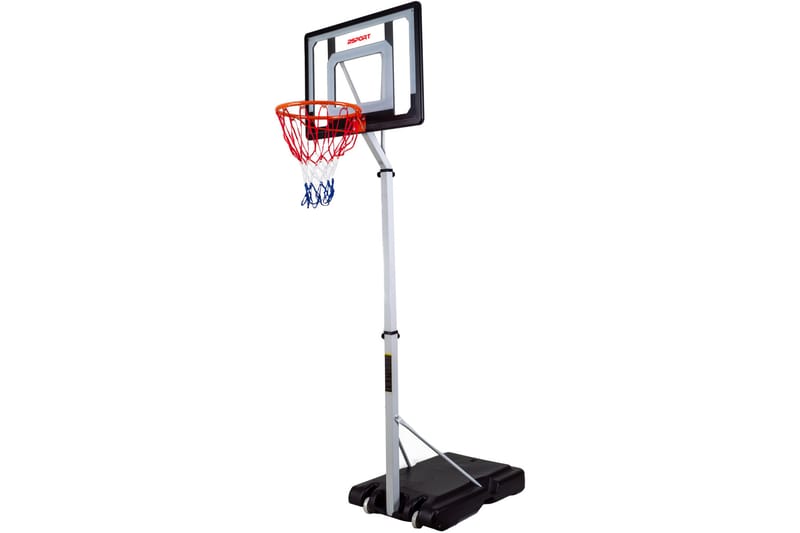 Prosport Justerbar Basketkorg 2,1-2,6 m - Vit|Svart - Utomhusspel