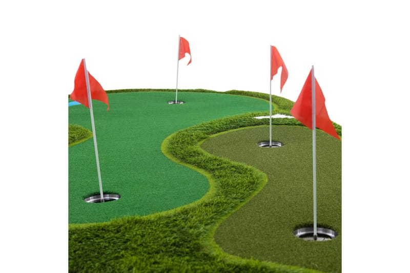 Golfmatta Pro Dubbla greener och vattenhinder 4x2m Grön - Lyfco - Golfutrustning