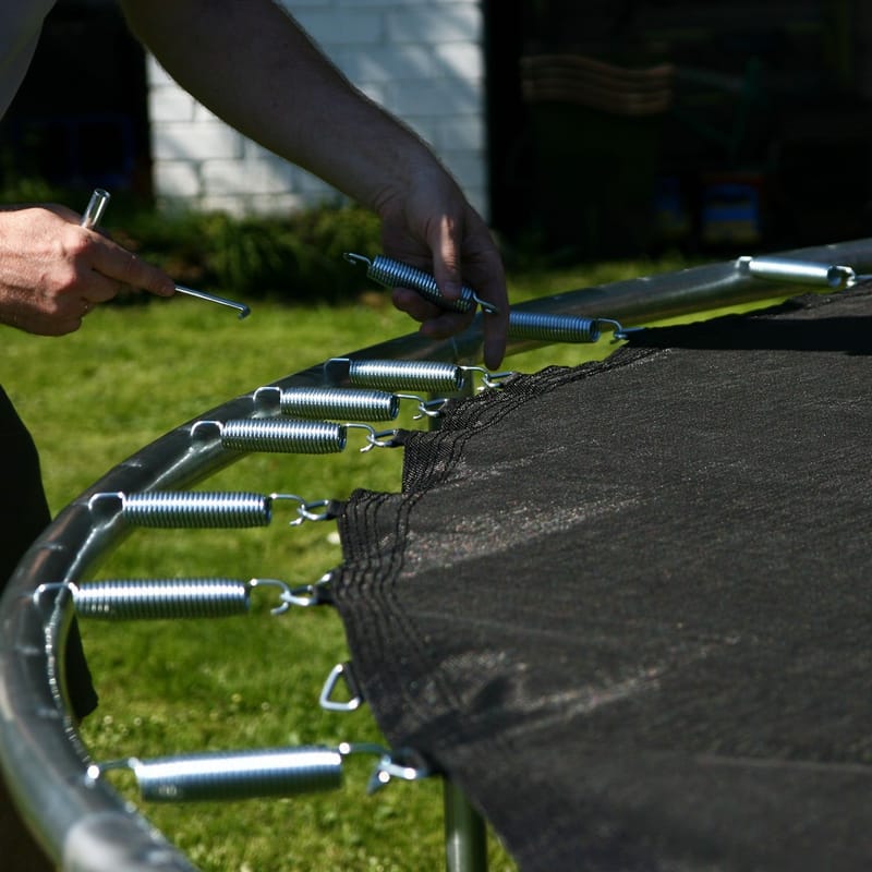 Studsmatta med skyddskant 426 cm - grön kantskydd, svart hoppmatta - Sport & fritid - Lek & sport - Sportredskap & sportutrusning