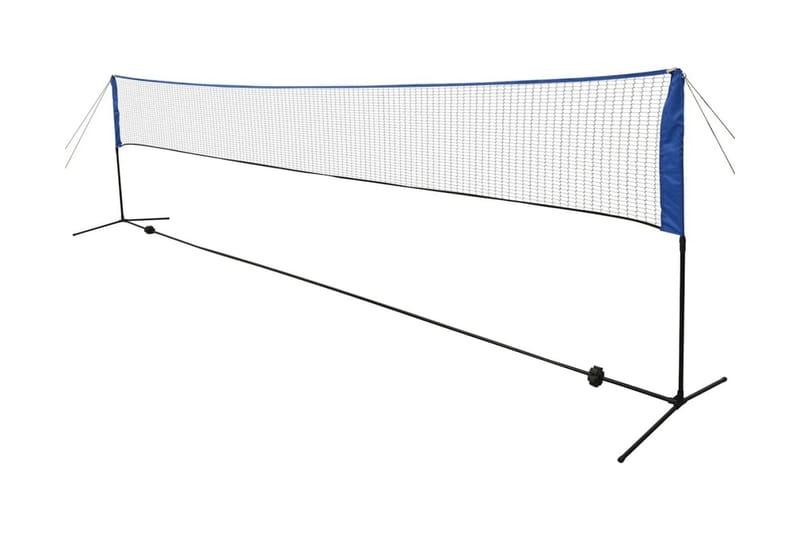 Badmintonnät med badmintonbollar 600x155 cm - Utomhusspel