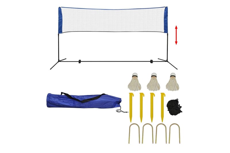 Badmintonnät med fjäderbollar 300x155 cm - Sport & fritid - Lek & sport - Utomhusspel