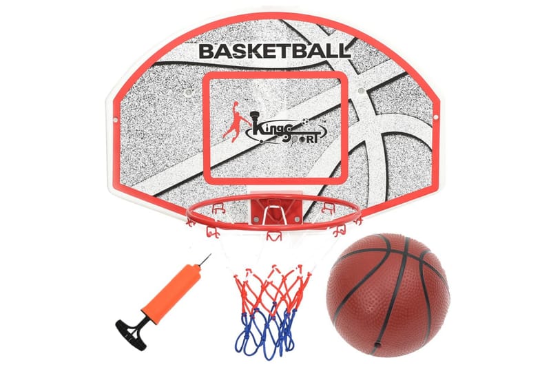 Basketkorg 5 delar väggmonterad 66x44,5 cm - Flerfärgad - Utomhusspel