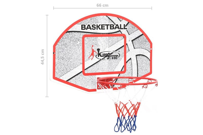 Basketkorg 5 delar väggmonterad 66x44,5 cm - Flerfärgad - Sport & fritid - Lek & sport - Utomhusspel