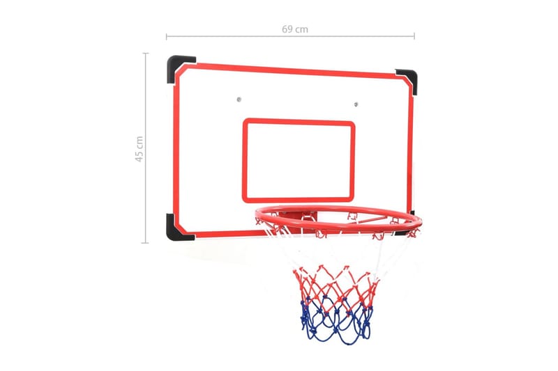 Basketkorg 5 delar väggmonterad - Flerfärgad - Utomhusspel
