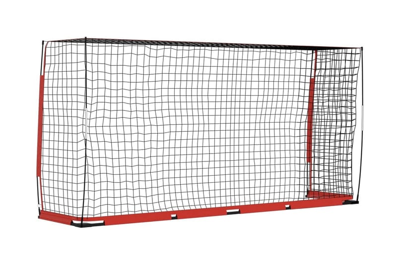 Fotbollsmål 366,5x91x183 cm stål - Svart - Sport & fritid - Lek & sport - Utomhusspel