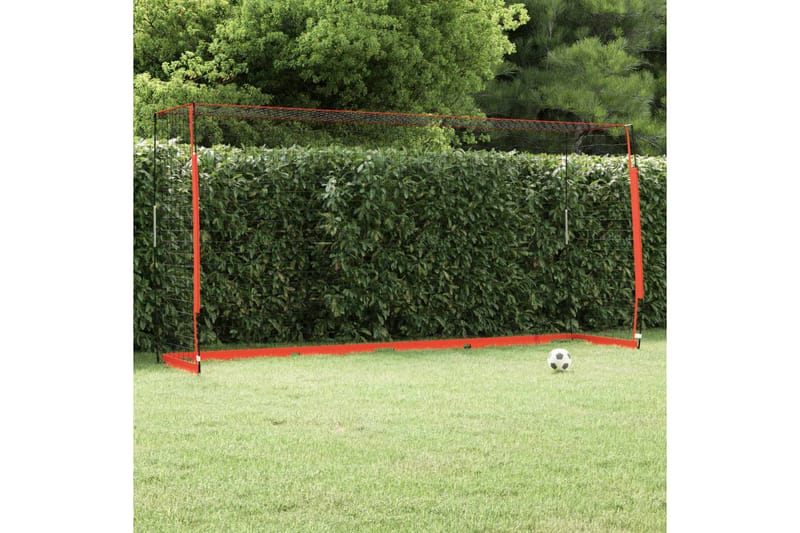 Fotbollsmål 366,5x91x183 cm stål - Svart - Sport & fritid - Lek & sport - Utomhusspel