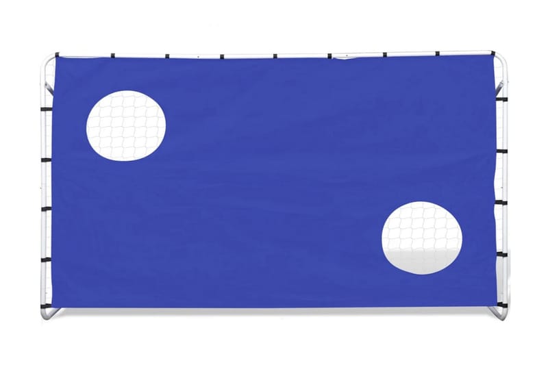 Fotbollsmål med siktvägg 240x90x150cm - Blå - Utomhusspel