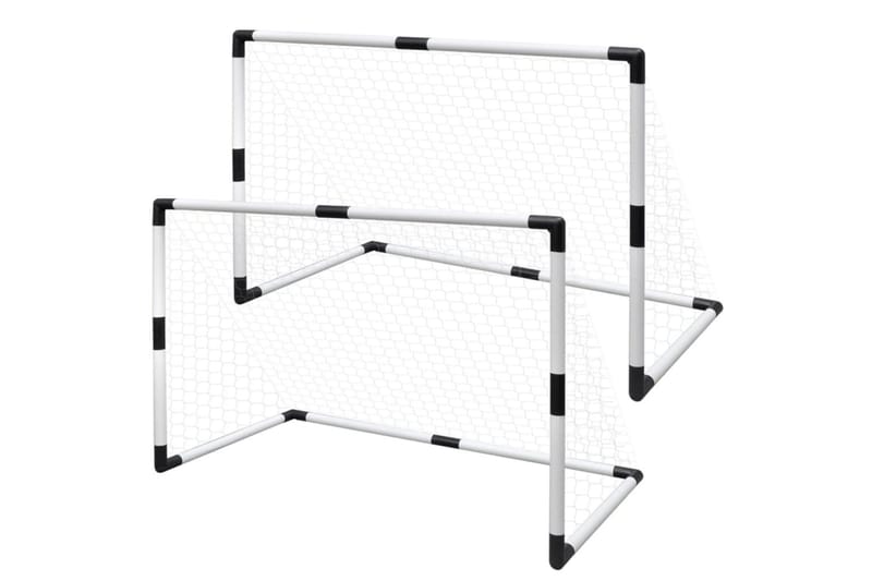 Minifotbollsmål 2-pack för barn 91,5x48x61cm - Vit - Sport & fritid - Lek & sport - Utomhusspel