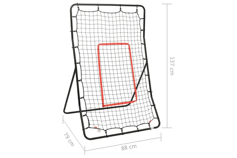 Softbollrebounder 88x79x137 cm stål - Svart - Sport & fritid - Lek & sport - Utomhusspel