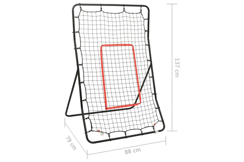 Softbollrebounder 88x79x137 cm stål - Svart - Utomhusspel