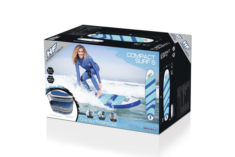 Bestway Uppblåsbar Surfbräda Hydro-Force 243x57x7 cm - Blå - Sport & fritid - Lek & sport - Vattensport & vattenlek