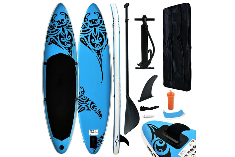 SUP-bräda uppblåsbar 305x76x15 cm blå - Blå - SUP & paddleboard