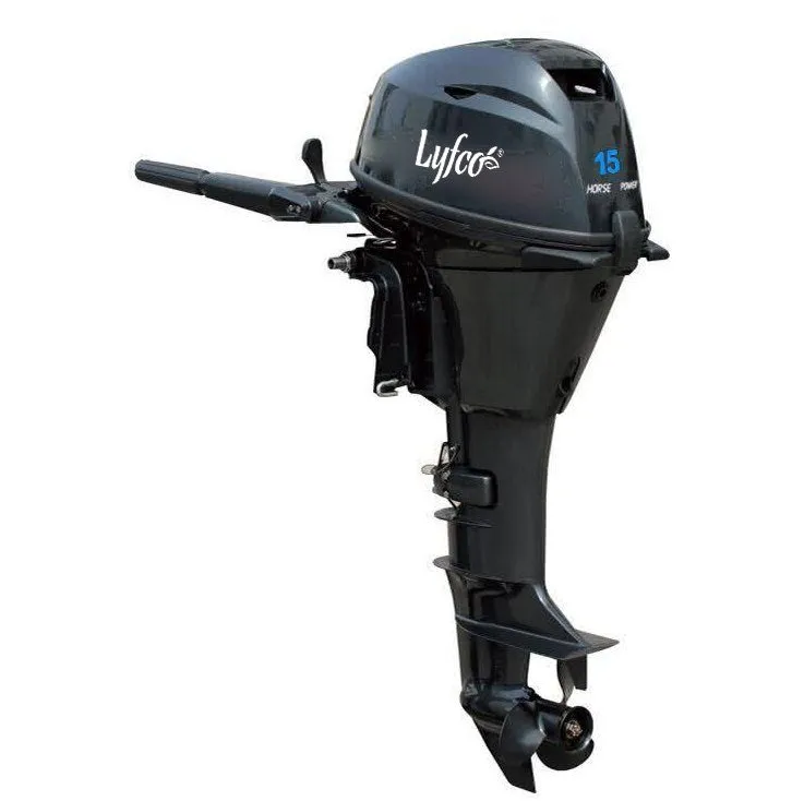 Båtmotor 15 hk | 2-cylindrig 4-takt | Bränslesnål & kraftfull | 24 L tank | Lång rigg, undefined