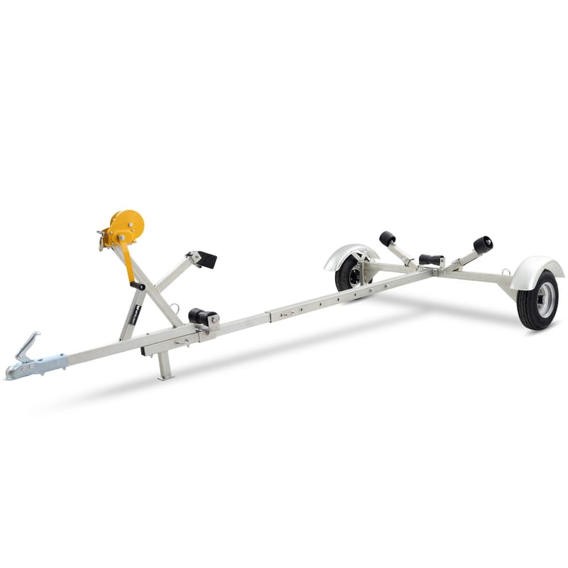 Båttrailer med vinsch | Maxlast 380kg | 400x183cm - Sport & fritid - Marint - Båttrailer & båtvagn