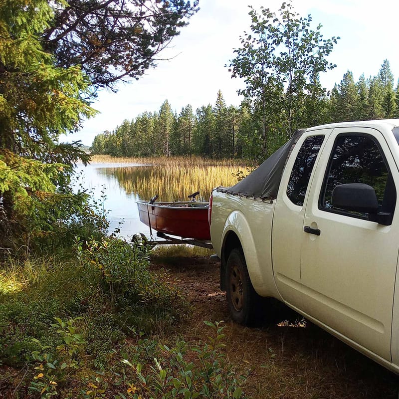 Båttrailer med vinsch | Maxlast 380kg | 400x183cm - Sport & fritid - Marint - Båttrailer & båtvagn