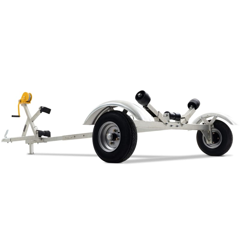 Båttrailer med vinsch | Maxlast 380kg | 400x183cm - Sport & fritid - Marint - Båttrailer & båtvagn