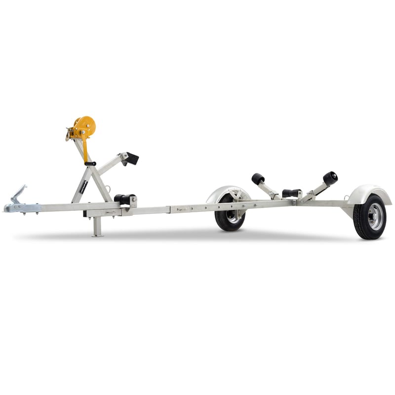Båttrailer med vinsch | Maxlast 380kg | 400x183cm - Sport & fritid - Marint - Båttrailer & båtvagn