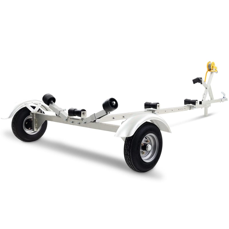 Båttrailer med vinsch | Maxlast 540kg | 469x180cm - Sport & fritid - Marint - Båttrailer & båtvagn
