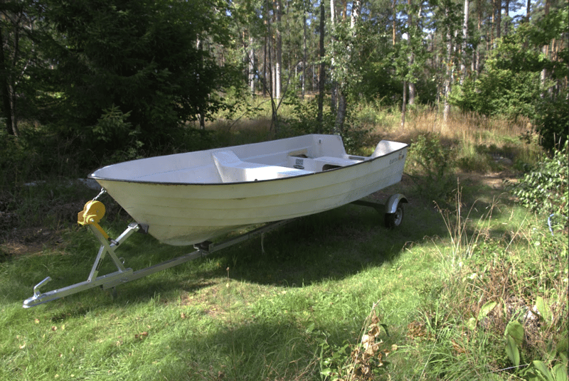 Båttrailer med vinsch | Maxlast 540kg | 469x180cm - Sport & fritid - Marint - Båttrailer & båtvagn