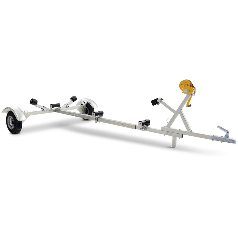 Båttrailer med vinsch | Maxlast 540kg | 469x180cm - Sport & fritid - Marint - Båttrailer & båtvagn