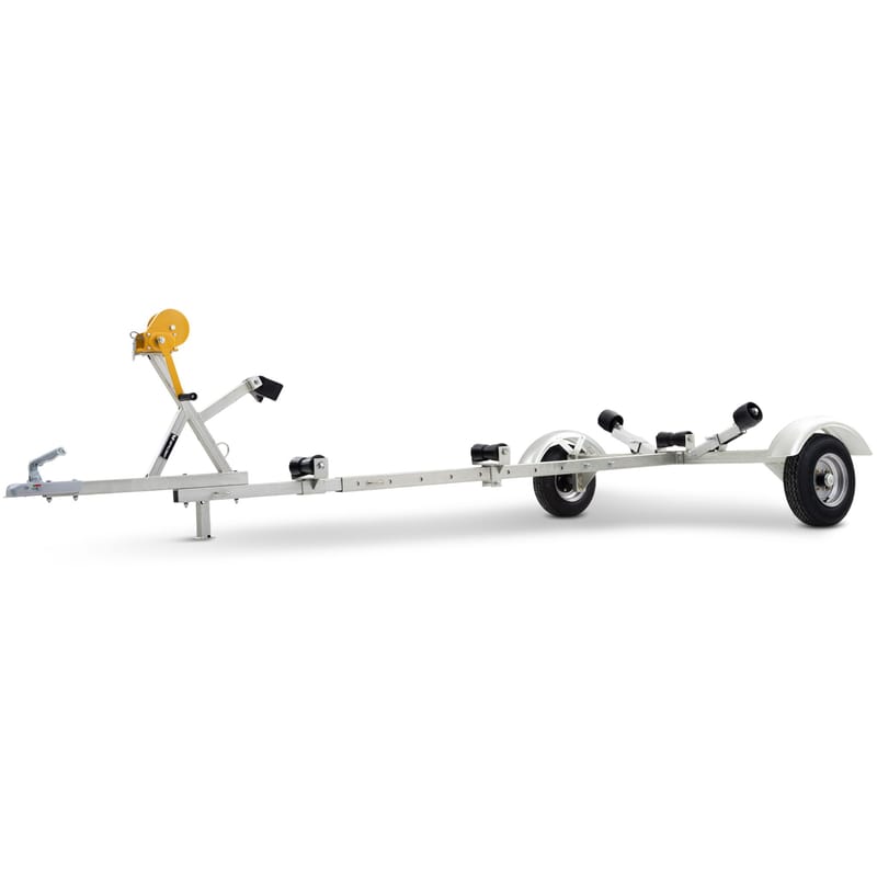 Båttrailer med vinsch | Maxlast 540kg | 469x180cm - Sport & fritid - Marint - Båttrailer & båtvagn