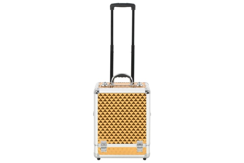Sminkresväska 35x29x45 cm guld aluminium - Guld - Sport & fritid - Resetillbehör