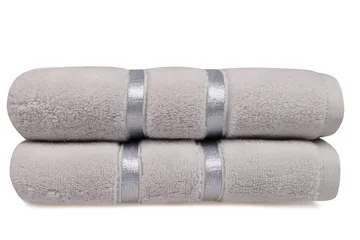 Ashburton Handduk 2-pack - Ljusgrå - Textil & mattor - Badrumstextilier - Handduk
