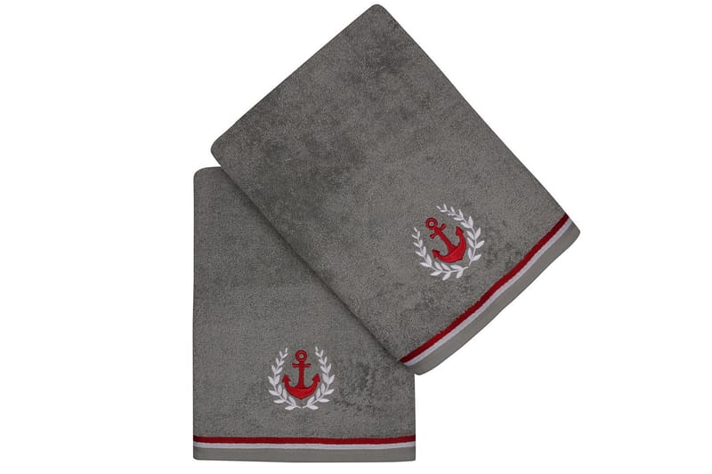 Ashburton Badhandduk 2-pack - Grå - Textil & mattor - Badrumstextilier - Badlakan & badhandduk