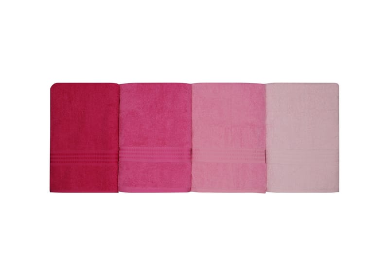 Hobby Badhandduk 70x140 cm 4-pack - Rosa/Ljusrosa - Textil & mattor - Badrumstextilier - Badlakan & badhandduk