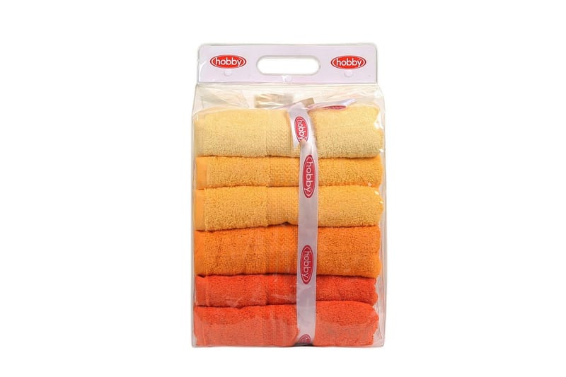 Hobby Badhandduk 70x140 cm 4-pack - Gul/Orange - Textil & mattor - Badrumstextilier - Badlakan & badhandduk
