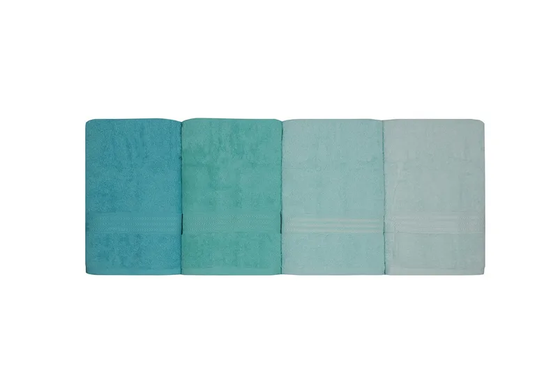 Hobby Badhandduk 70x140 cm 4-pack - Ljusgrön/Grön/Mint - Textil & mattor - Badrumstextilier - Badlakan & badhandduk