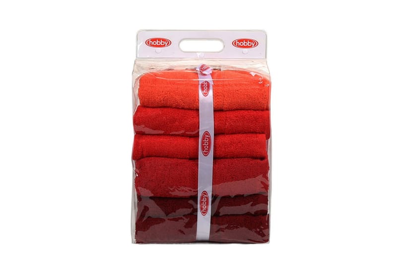 Hobby Badhandduk 70x140 cm 4-pack - Orange/Röd/Rosa - Textil & mattor - Badrumstextilier - Badlakan & badhandduk
