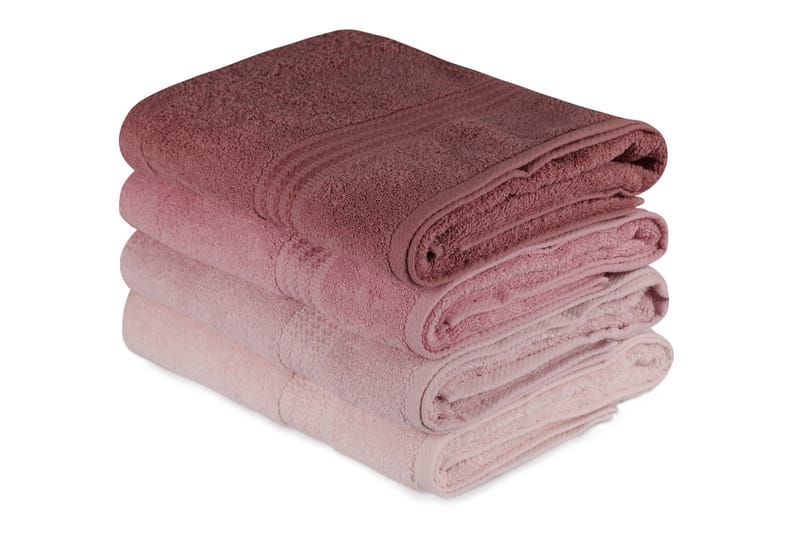 Hobby Badhandduk 70x140 cm 4-pack - Rosa - Textil & mattor - Badrumstextilier - Badlakan & badhandduk