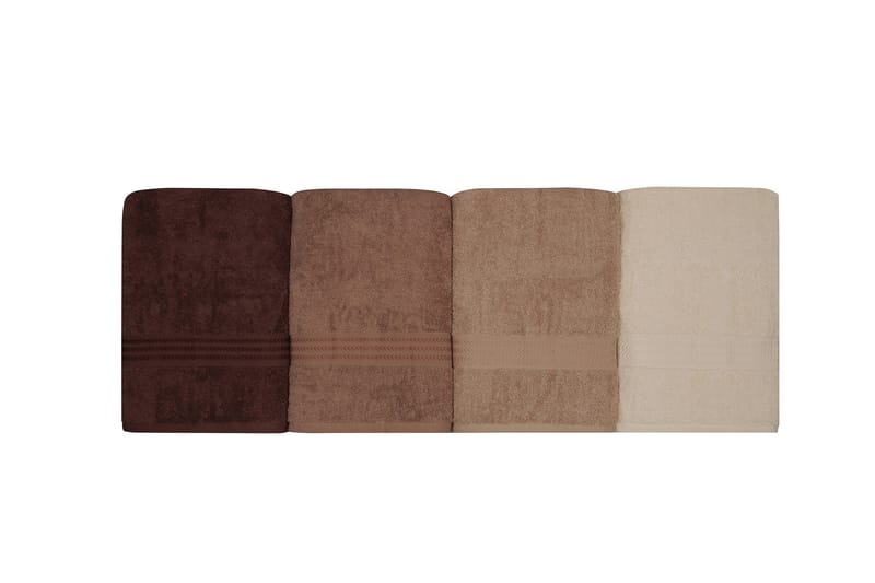 Hobby Badhandduk 70x140 cm 4-pack - Creme/Beige/Brun - Stora badlakan - Badlakan & badhandduk - Strandhandduk & strandbadlakan