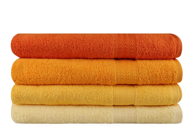 Hobby Badhandduk 70x140 cm 4-pack - Gul/Orange - Textil & mattor - Badrumstextilier - Badlakan & badhandduk