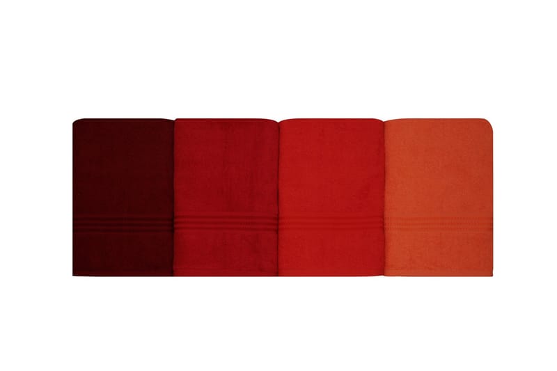 Hobby Badhandduk 70x140 cm 4-pack - Orange/Röd/Rosa - Textil & mattor - Badrumstextilier - Badlakan & badhandduk